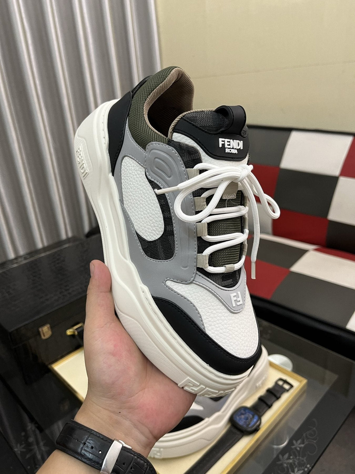 Fendi FD Match Paneled Sneakers — model