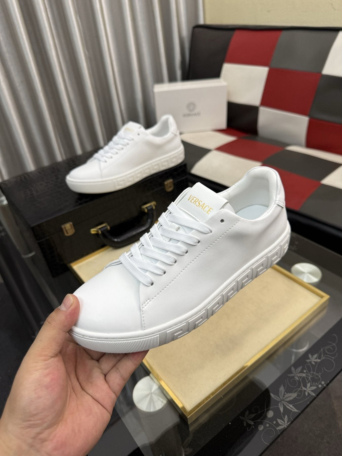 Versace Low-Top Lace-Up Sneakers — model
