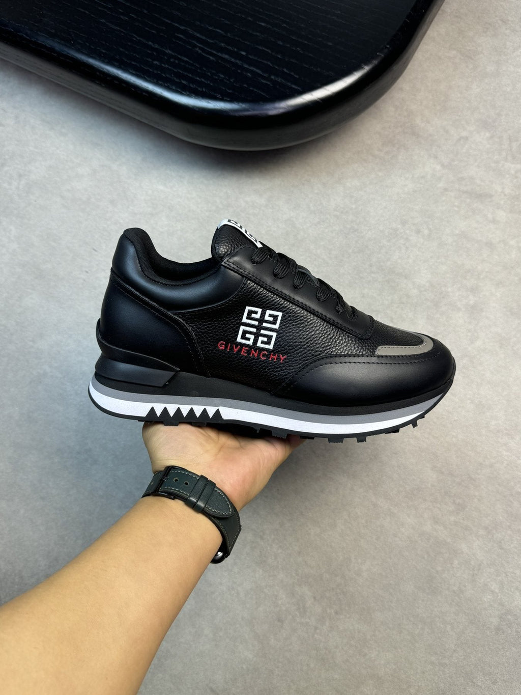 Givenchy Paneled Low-Top Sneakers — model